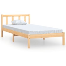 Bed Frame Solid Wood Pine 135x190 cm Double