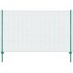 Wire Mesh Fence with Posts Steel 25x0.75 m Green