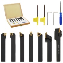 12 Pieces Indexable Turning Tool Set 12x12 mm 80 mm