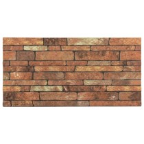 3D-Wandpaneele 10 Stk. Dunkelbraun & Grau Backstein-Optik EPS