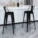 Bar Stools 6 pcs Black Steel