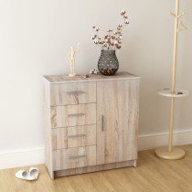 Kommode Holzwerkstoff 79x35x88 cm Eiche-Optik