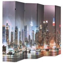 Folding Room Divider 228x170 cm New York by Night