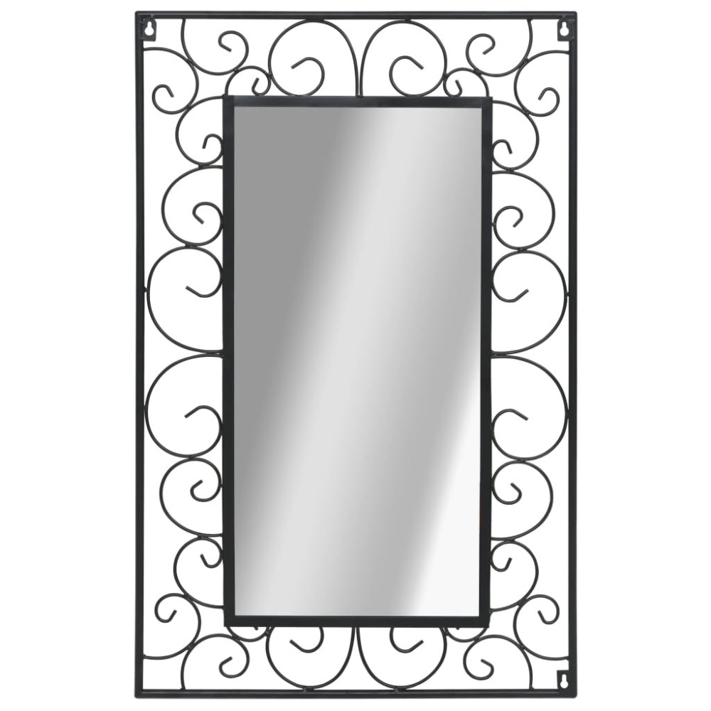 Wall Mirror Rectangular 50x80 cm Black