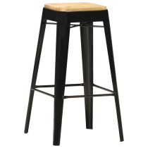 Bar Stools 4 pcs White Solid Mango Wood