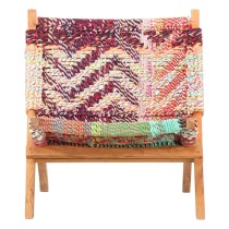 Folding Chindi Chair Multicolours Fabric