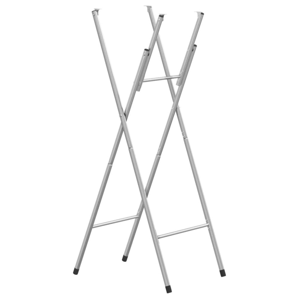 Folding Bar Table Legs Silver 45x55x112 cm Galvanised Steel