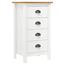 Sideboard Hill White 79x40x80 cm Solid Pine Wood