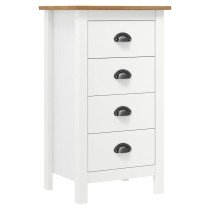 Sideboard Hill White 79x40x80 cm Solid Pine Wood