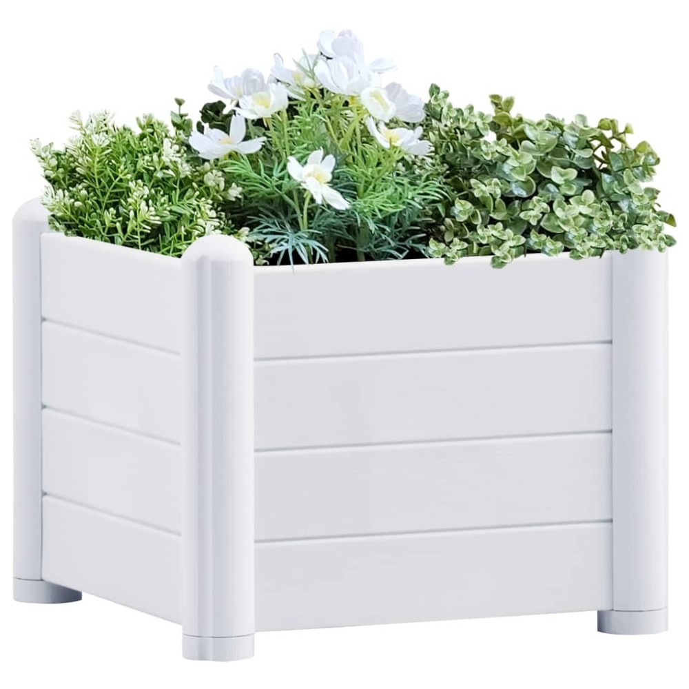 Garden Raised Bed PP Stone Grey 100x43x35 cm