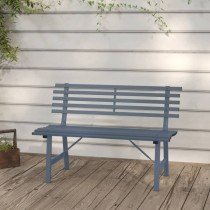 Garden Bench 110 cm Steel Black