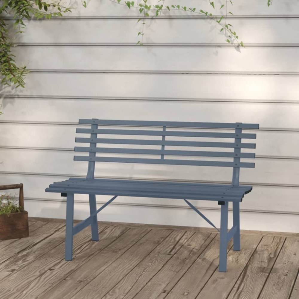 Garden Bench 110 cm Steel Black