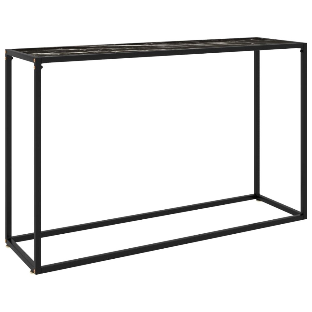 Console Table Black 120x35x75 cm Tempered Glass