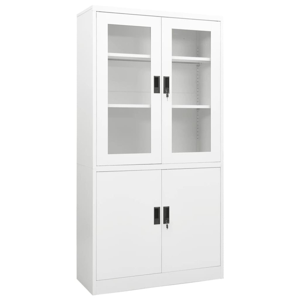 Office Cabinet Light Grey 90x40x180 cm Steel