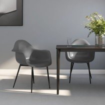 Dining Chairs 4 pcs Grey PP