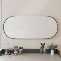 Wall-mounted Mirror Black 35x80 cm Oval