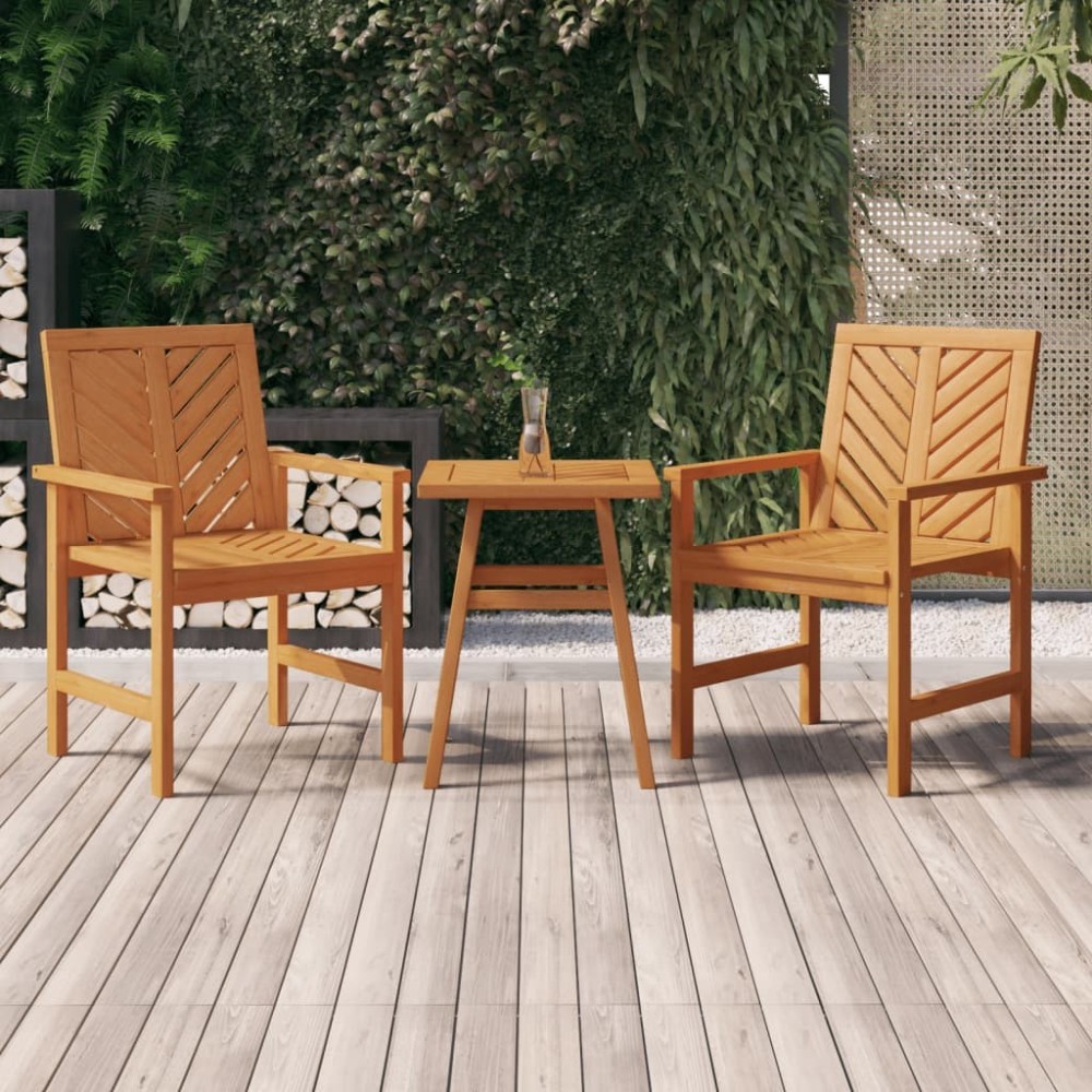 Garden Dining Chairs 4 pcs Solid Wood Acacia