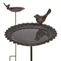 HI Cast Iron Bird Bath/Drink Tray Brown