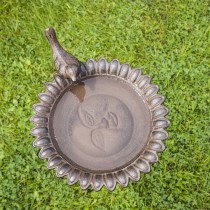 HI Cast Iron Bird Bath/Drink Tray Brown