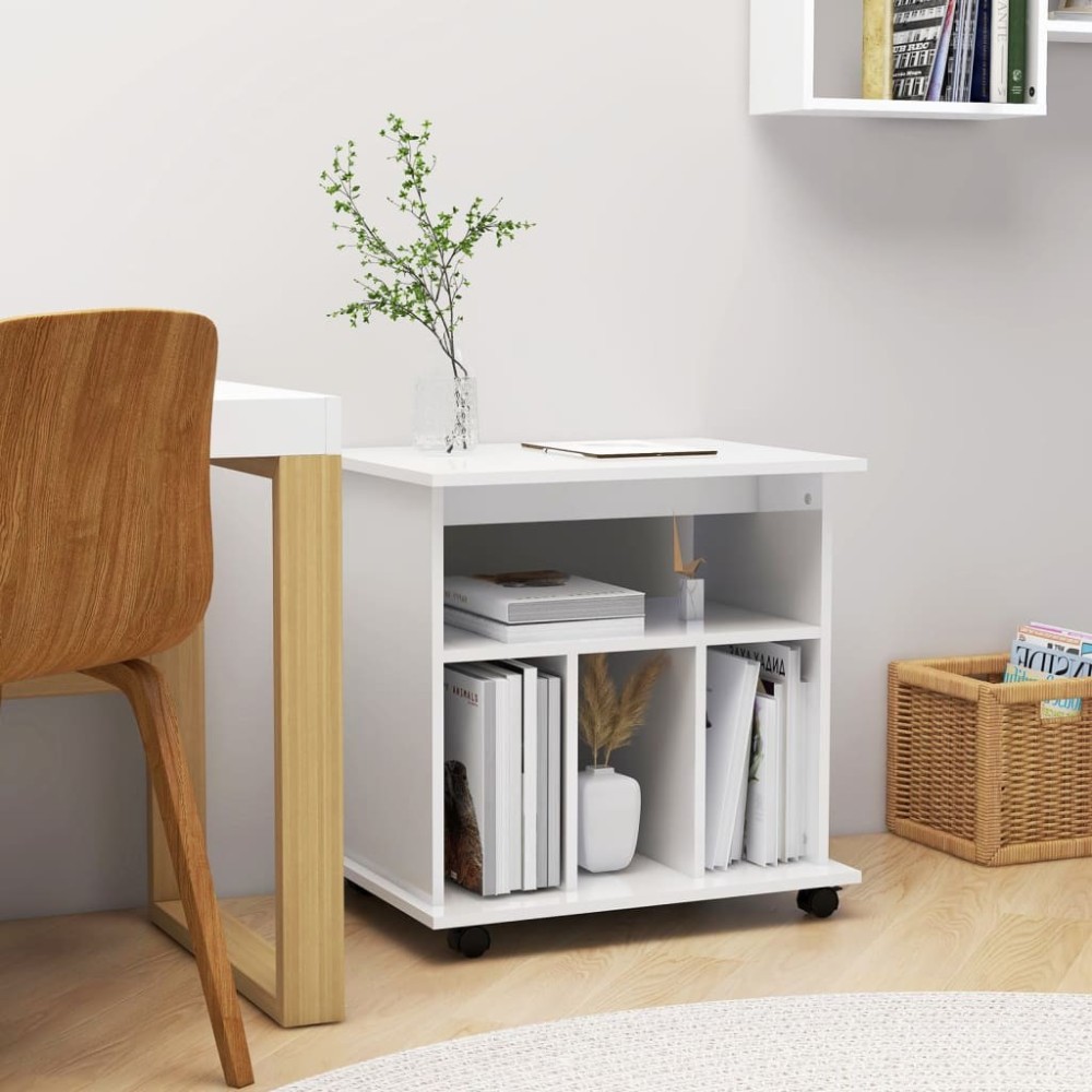 Rolling Cabinet Smoked Oak 60x45x60 cm Engineered Wood