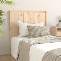 Bed Headboard White 145.5x4x100 cm Solid Pine Wood