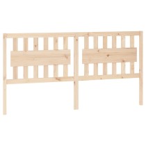 Bed Headboard White 155.5x4x100 cm Solid Wood Pine