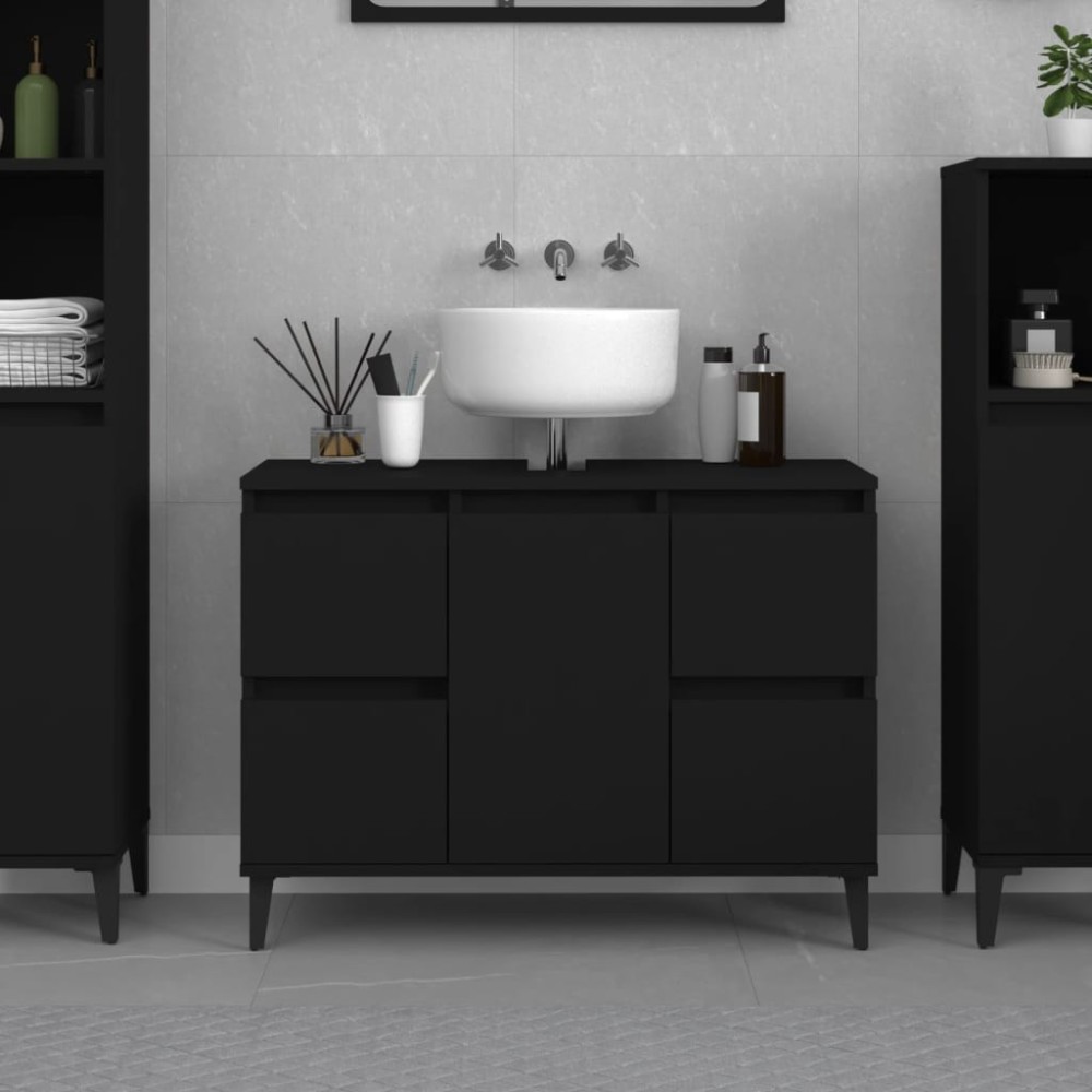 Sink Cabinet White 80x33x60 cm Engineered Wood