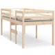 High Sleeper Bed 75x190 cm Small Single Solid Wood Pine