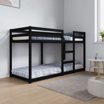 Etagenbett Weiß 75x190 cm Massivholz Kiefer
