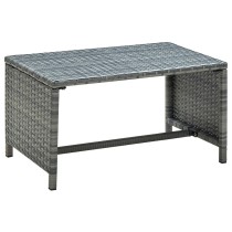 Coffee Table Brown 70x40x38 cm Poly Rattan