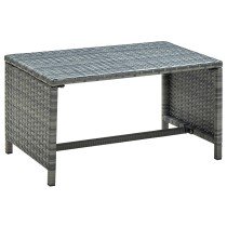 Coffee Table Brown 70x40x38 cm Poly Rattan