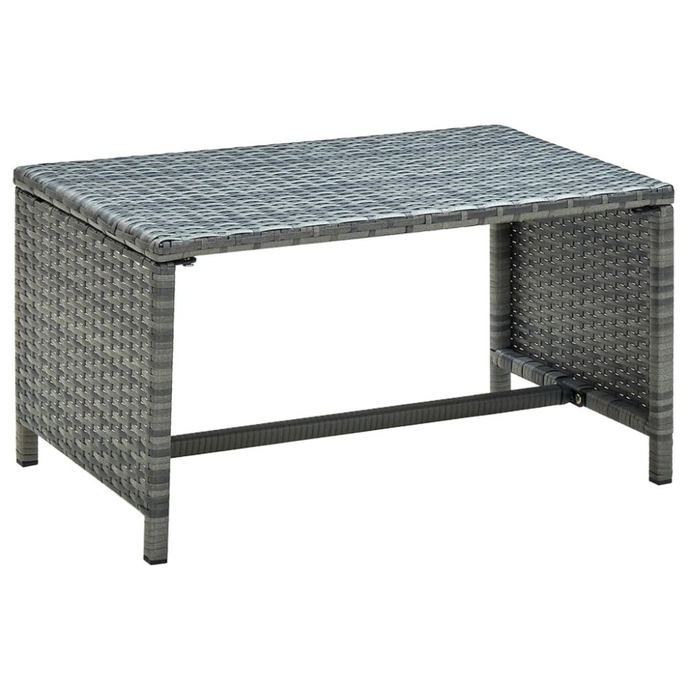 Coffee Table Brown 70x40x38 cm Poly Rattan