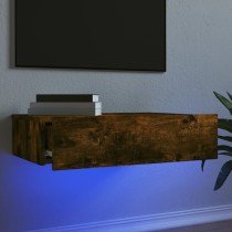 TV-Schränke mit LED-Leuchten 2 Stk. Räuchereiche 60x35x15,5 cm