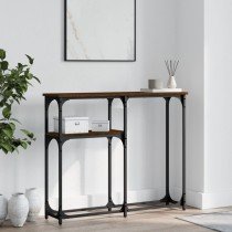 Console Table Grey Sonoma 145x22.5x75 cm Engineered Wood