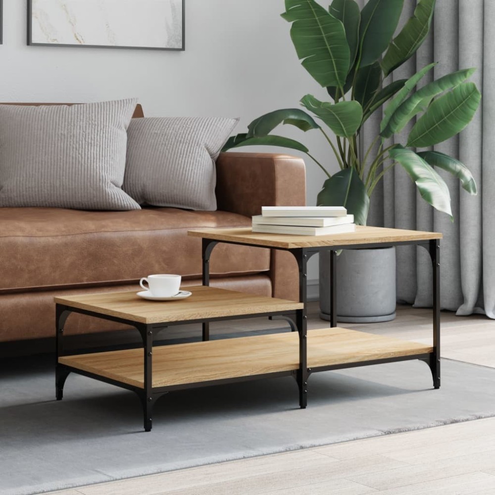 Coffee Table Black 100x50.5x45 cm Engineered Wood