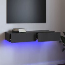 TV-Schränke mit LED-Leuchten 2 Stk. Räuchereiche 60x35x15,5 cm