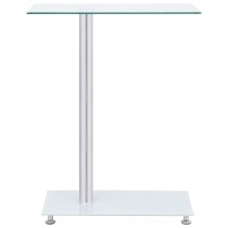 U-Shaped Side Table Transparent 45x30x58 cm Tempered Glass