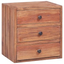 Bedside Cabinet with 3 Drawers 35x25x35 cm Solid Reclaimed Wood