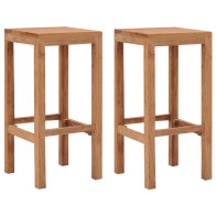Bar Stools 2 pcs Solid Teak...