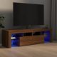 TV-Schrank mit LED-Beleuchtung Grau 140x36,5x40 cm