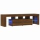 TV-Schrank mit LED-Beleuchtung Grau 140x36,5x40 cm