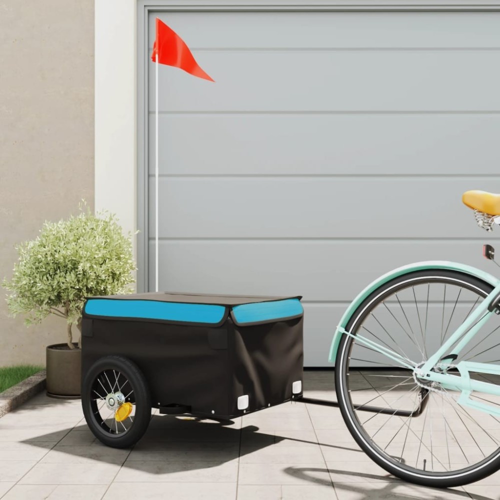 Bike Trailer Black 45 kg Iron