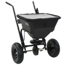 Walk Behind Salt Spreader PVC and Steel 106x73x76 cm 45 L