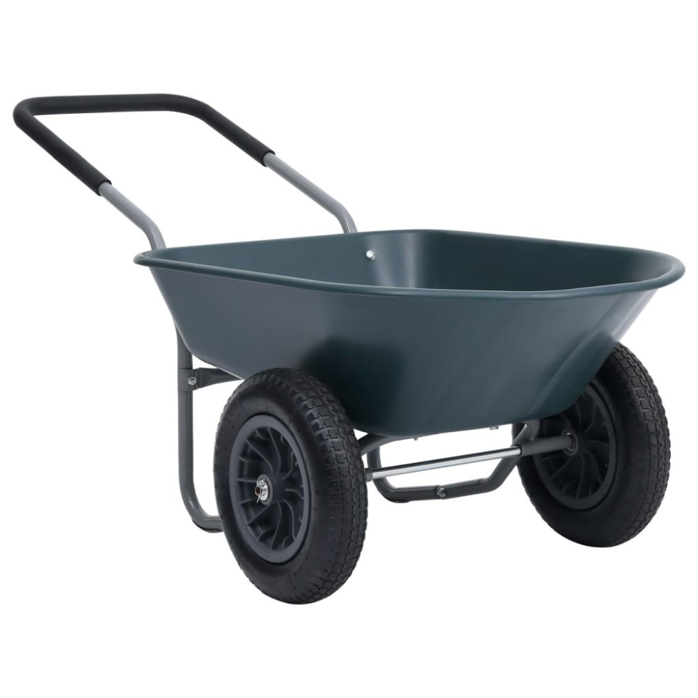 Wheelbarrow Black and Orange 78 L 100 kg