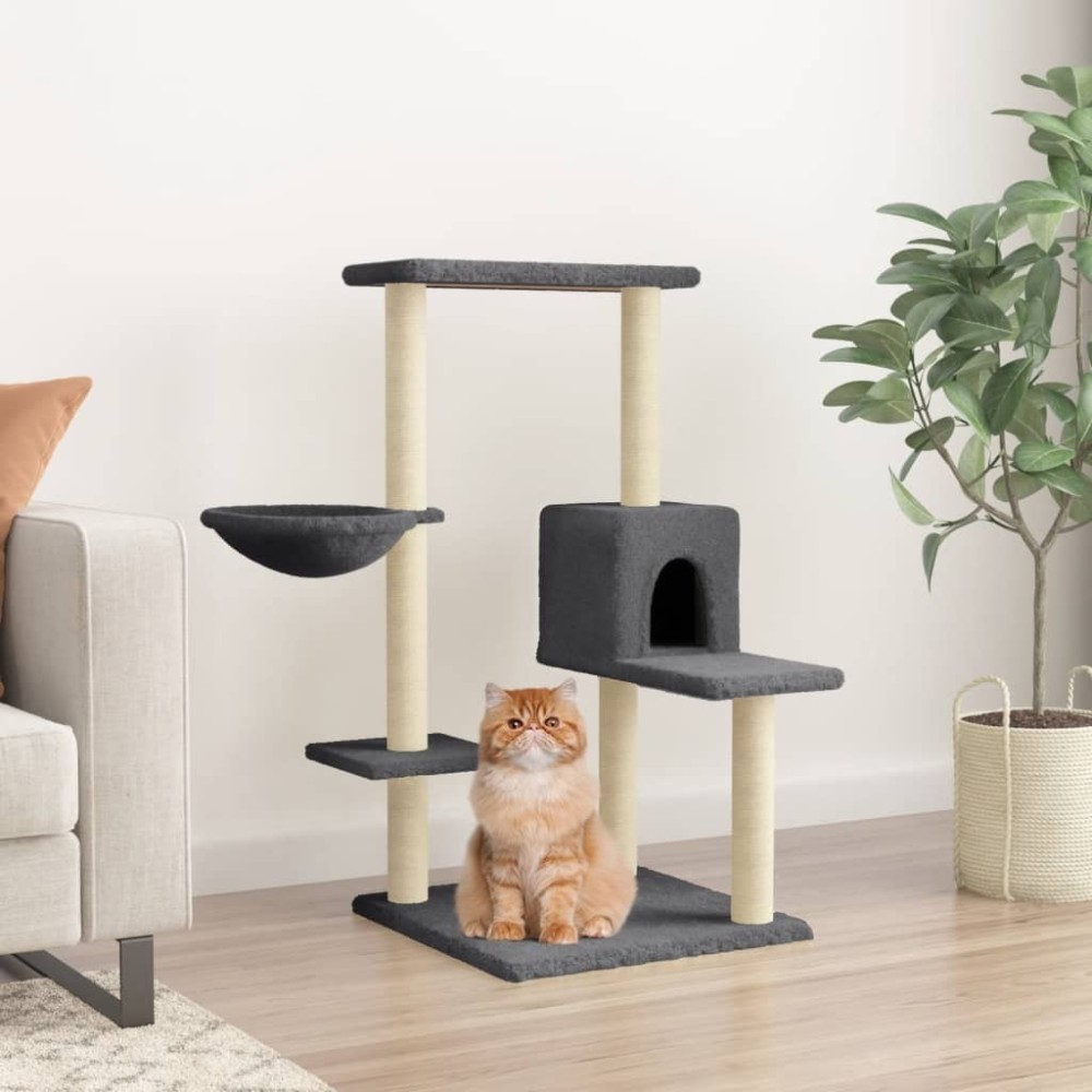 Cat Tree with Sisal Scratching Posts Cream 95 cm