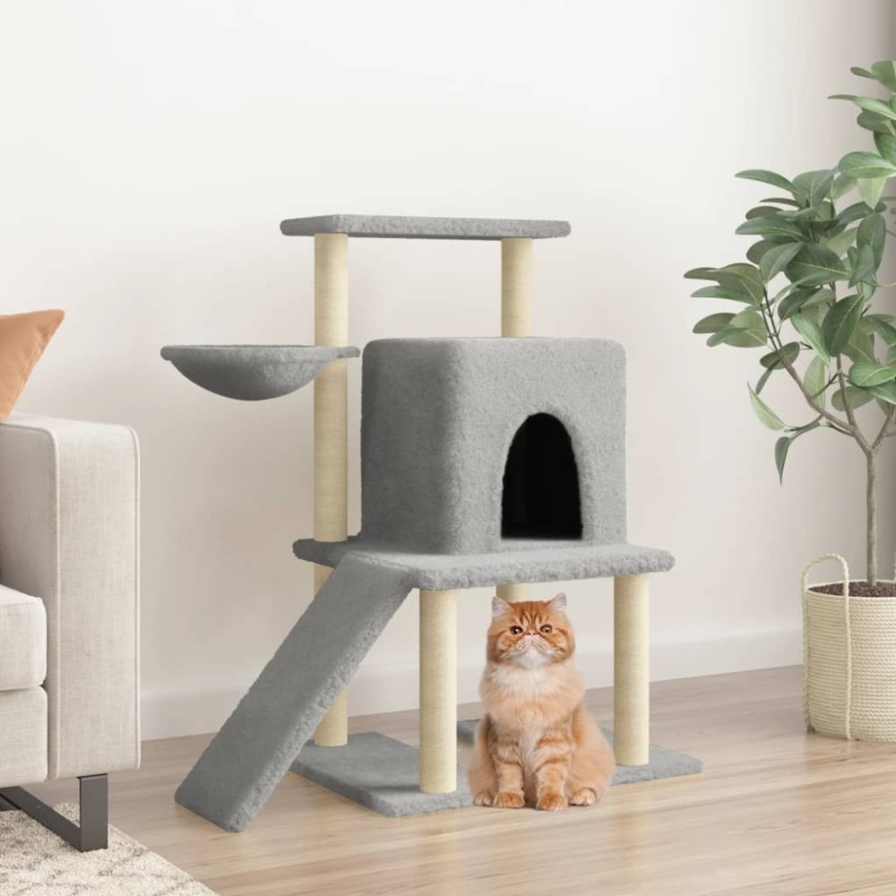 Cat Tree with Sisal Scratching Posts Dark Grey 96.5 cm