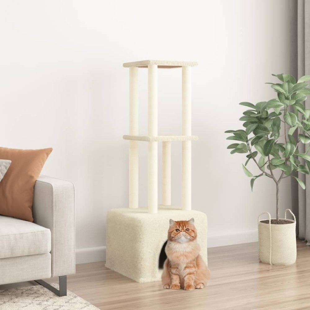 Cat Tree with Sisal Scratching Posts Dark Grey 133.5 cm