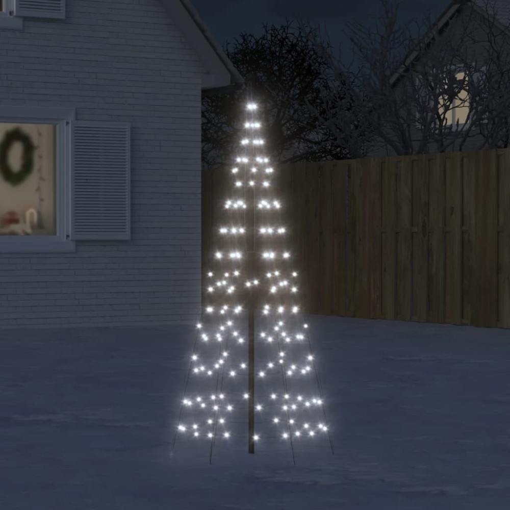 Christmas Tree Light on Flagpole 200 LEDs Blue 180 cm