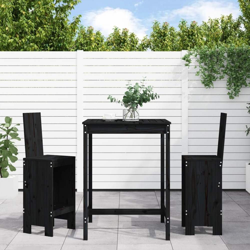 3 Piece Garden Bar Set Solid Wood Pine