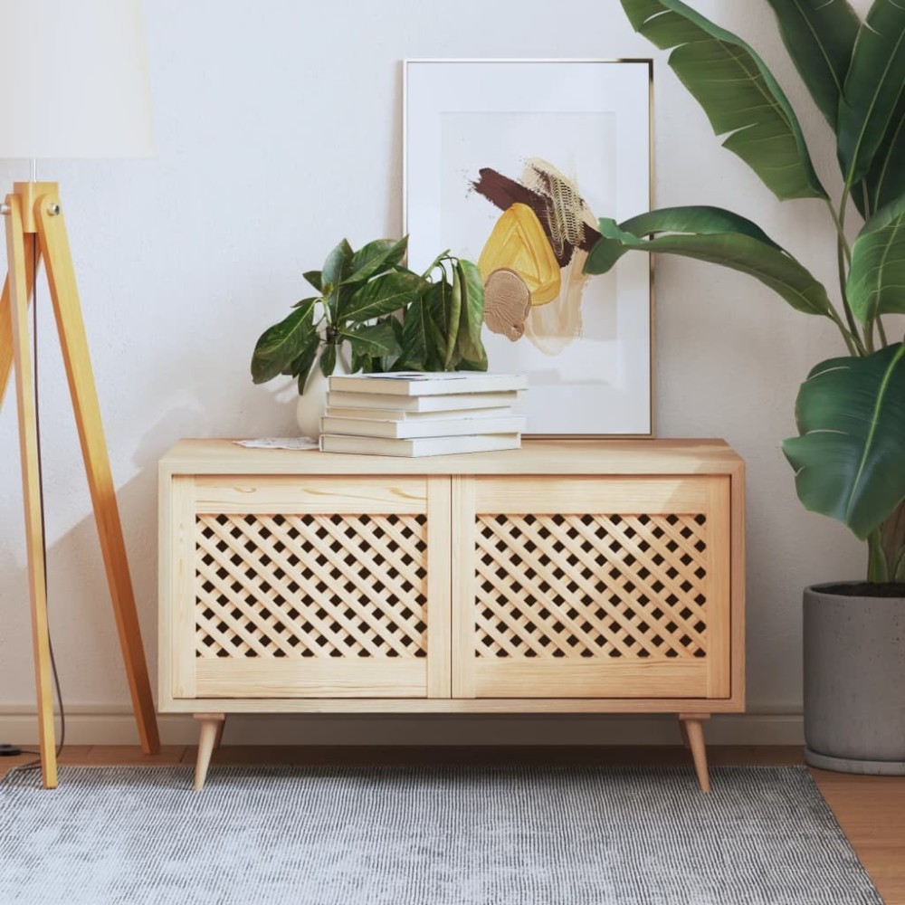 Cabinet Doors Lattice Design 2 pcs 59.5x61.5 cm Solid Wood Pine